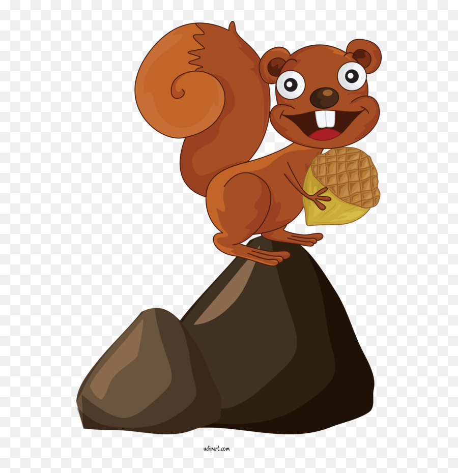 Animals Cartoon Squirrel Beaver For Squirrel - Squirrel Clipart A Squirrel Emoji,Squirrel Transparent