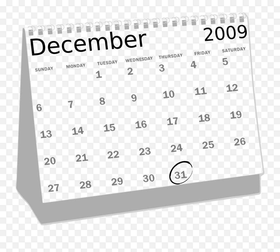 December Clipart Calendar - Desk Calendar December 2018 Emoji,December Clipart