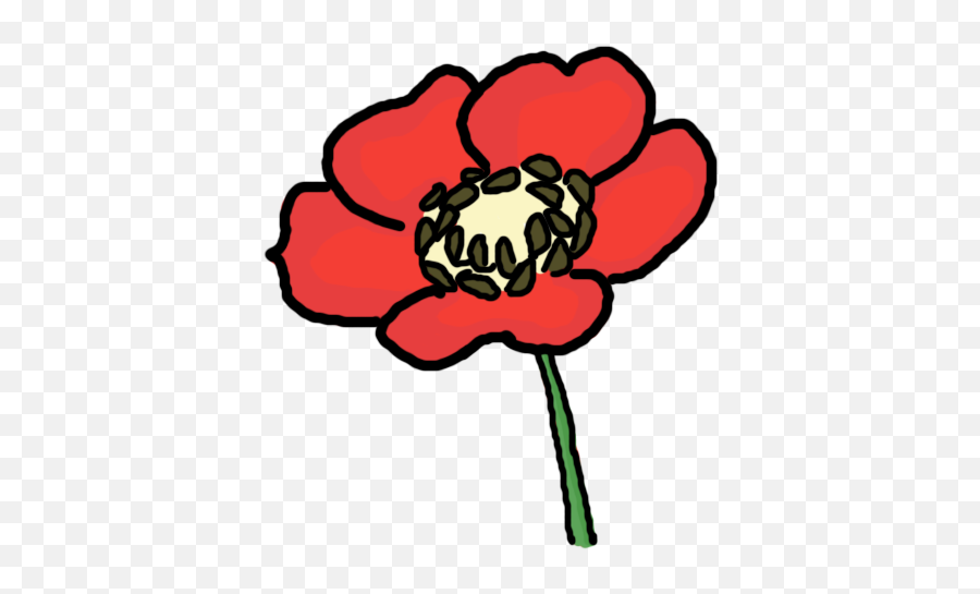 Poppy Flower Clipart Kid - Simple Poppy Flower Clipart Emoji,Poppy Flower Clipart