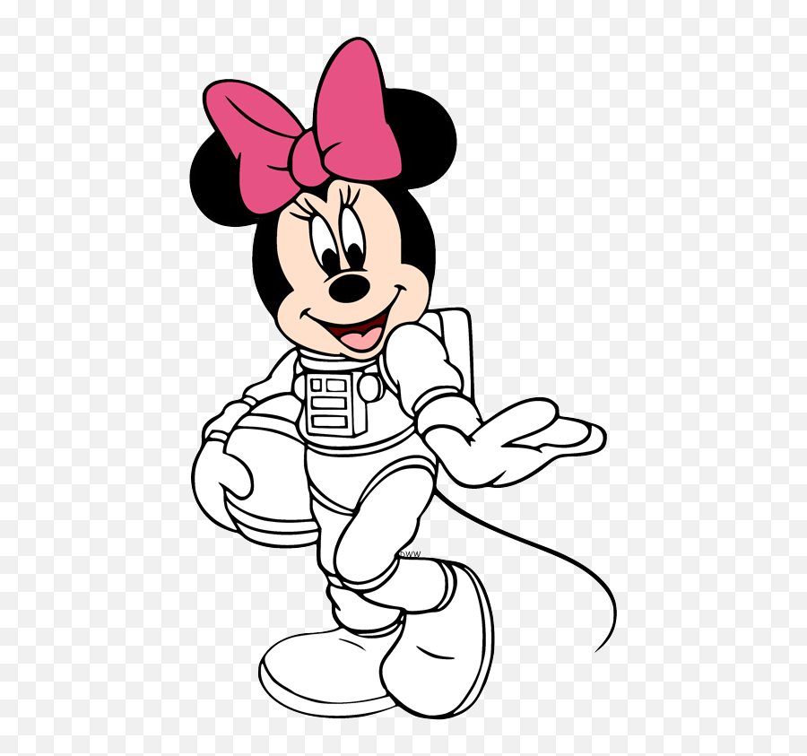 Minnie Mouse Clip Art - Minnie Mouse Astronaut Clipart Emoji,Minnie Mouse Clipart Black And White