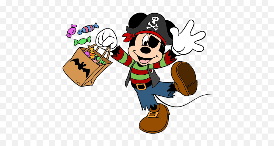 Mickey Mouse Halloween Clipart - Mickey Mouse In Halloween Costume Clipart Emoji,Kids Halloween Clipart