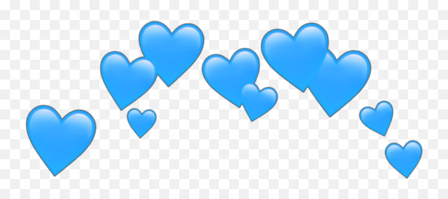 Broken Heart Emoji Png - Blue Hearts Brokenheart Emoji Blue Heart Crown Png,Emoji Png