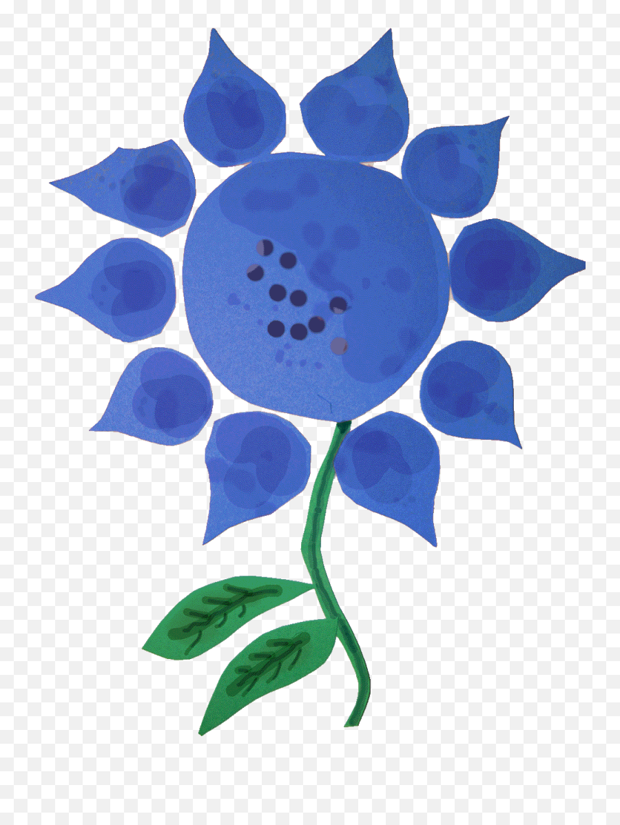 Blue Flower Emoji,Blue Flower Png