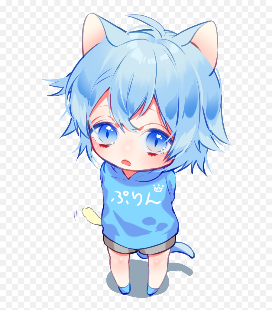 Fishing Clipart Anime Boy - Anime Cat Boy Chibi 840x1231 Emoji,Anime Cat Ears Png