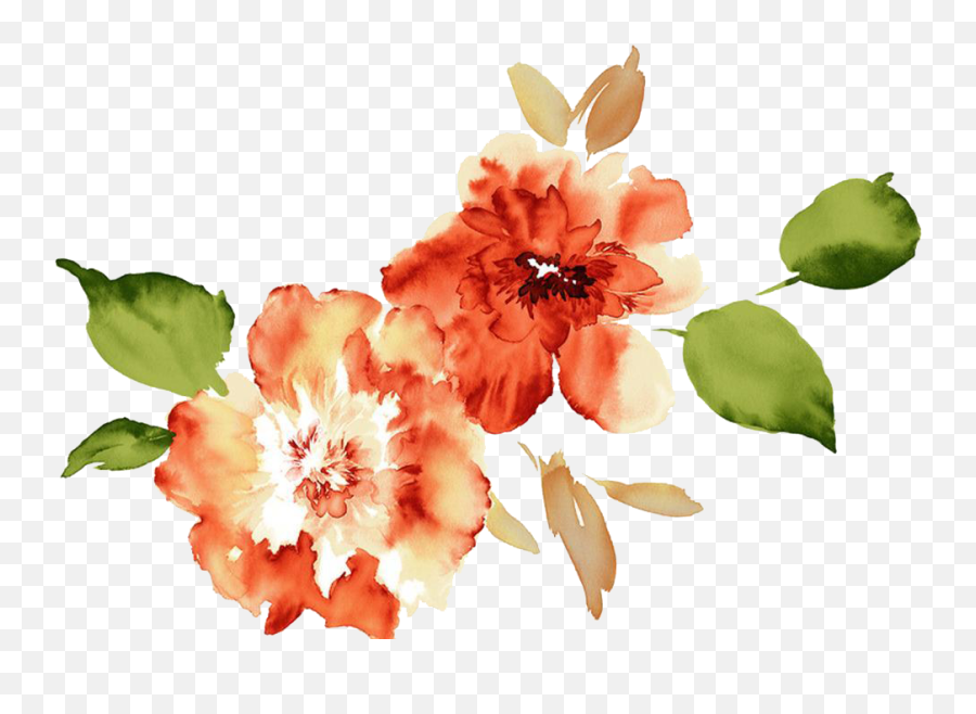 Download Clip Transparent Download Watercolour Flowers Paper Emoji,Water Color Flowers Png