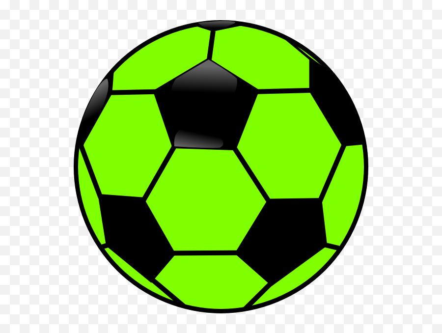 Green And Black Soccer Ball Clip Art - Green And Black Emoji,Soccer Ball With Flames Clipart