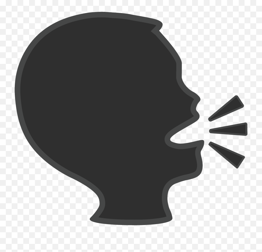 Speaking Head Emoji Clipart Free Download Transparent Png,Speaking Clipart