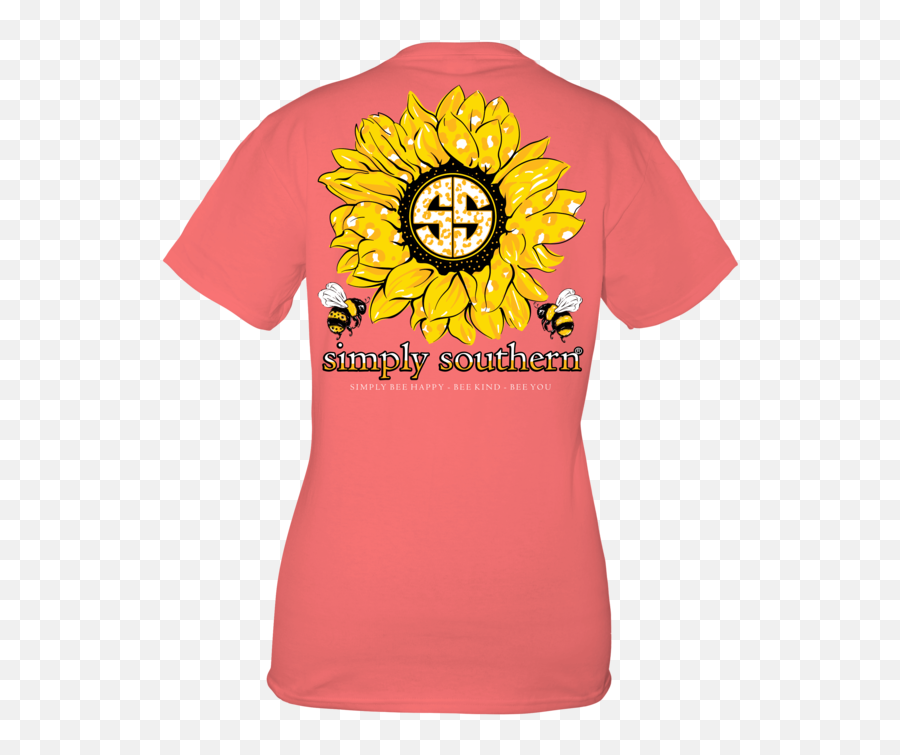 Simply Southern Preppy Bee Sunflower - Sunflower Simply Southern Shirts Emoji,Sunflower Logo