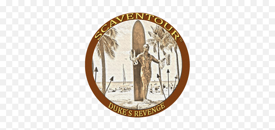 Scaventour - Dukeu0027s Revenge Escape Adventure Tour In Waikiki Vintage Advertisement Emoji,Revenge Logo