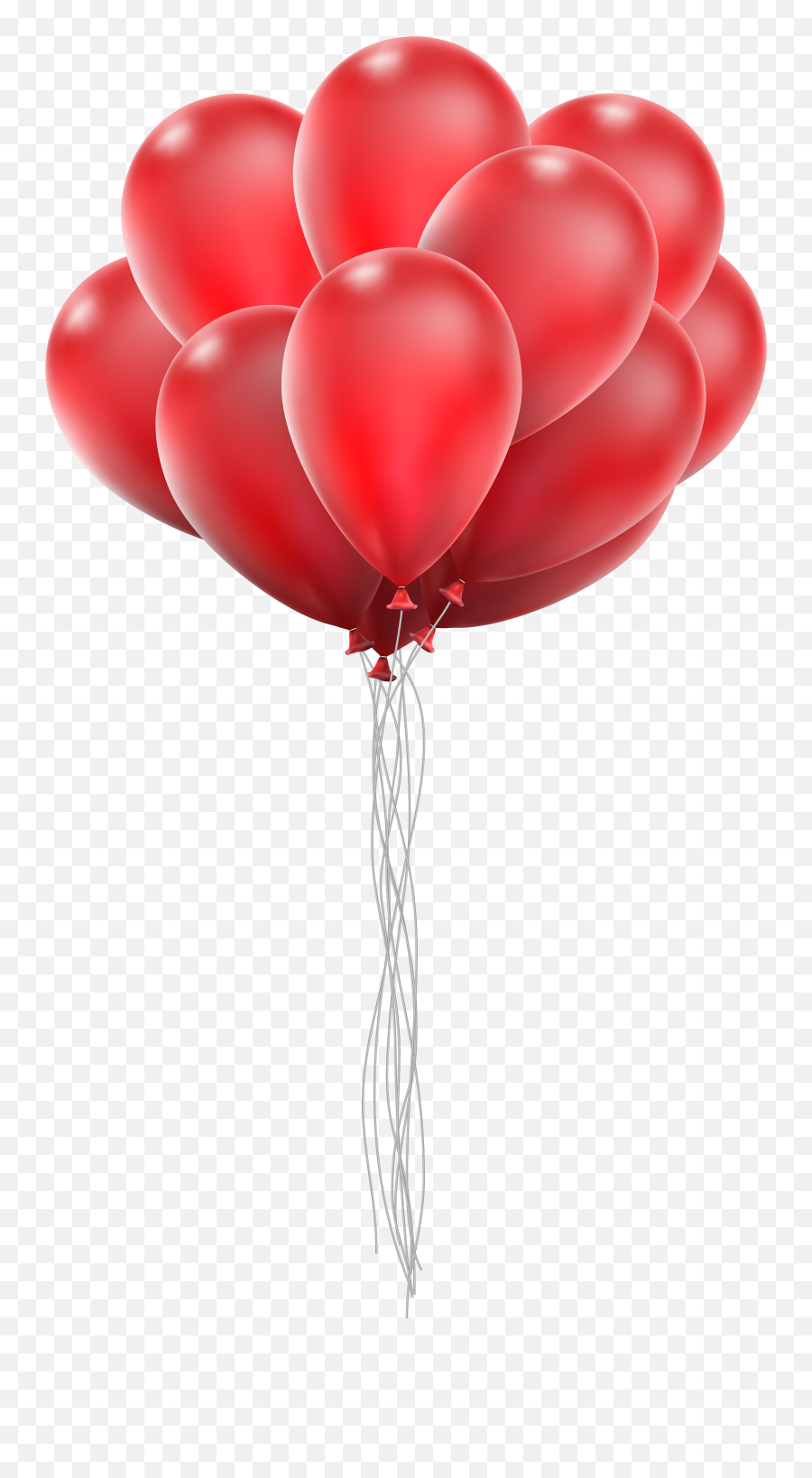 Balloon Bunch Png Clip Art Image - Transparent Background Heart Balloon Png Emoji,Red Balloon Png