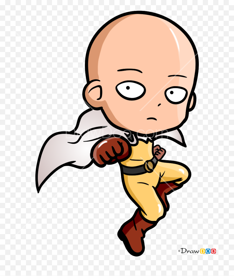 How To Draw Saitama Chibi One Punch Man - One Punch Man Saitama Chibi Emoji,One Punch Man Logo