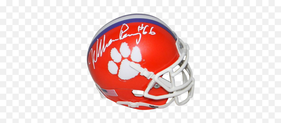 William Perry Autographed Signed Clemson Tigers Mini Helmet - Clemson Tigers Emoji,Clemson Football Logo