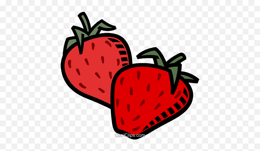 Strawberries Royalty Free Vector Clip Art Illustration - Erdbeer Vector Cool Clips Emoji,Strawberries Clipart