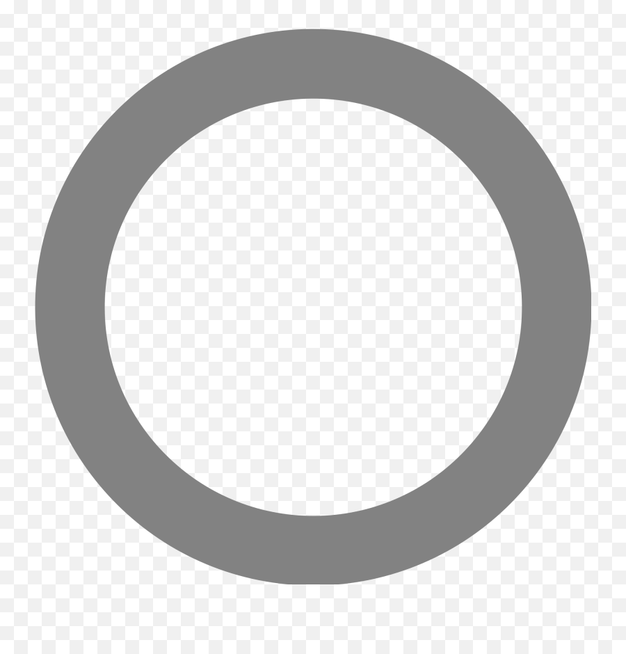 Gray Circle Outline Icon - Free Gray Shape Icons Solid Emoji,White Circle Outline Png