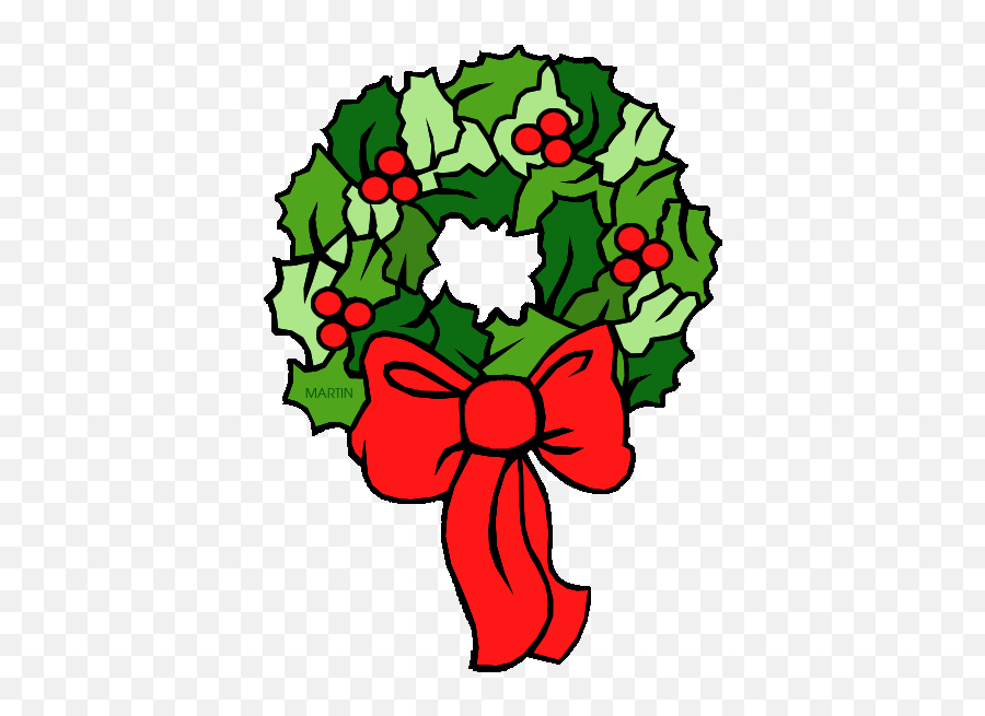 Christmas Wreath Clipart - Small Christmas Wreath Clip Art Emoji,Christmas Wreath Clipart