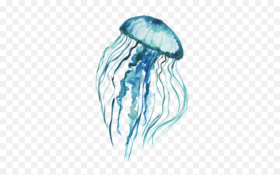 Jellyfish Png Alpha Channel Clipart - Jellyfish Watercolor Emoji,Jellyfish Clipart