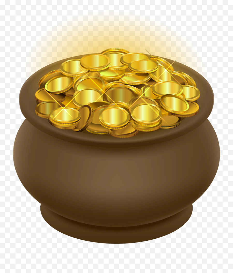 Stock Pot Of Gold Coins Clipart Emoji,Pot Of Gold Clipart