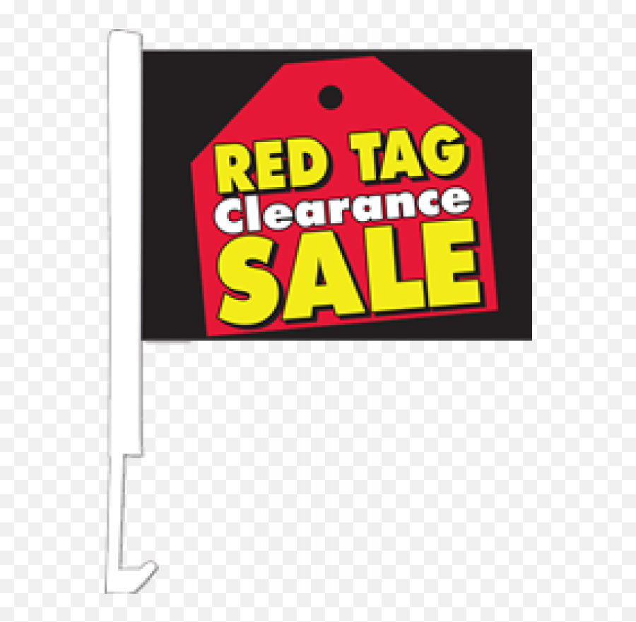 Clip - On Car Flag Red Tag Clearance Sale Emoji,Red Tag Png
