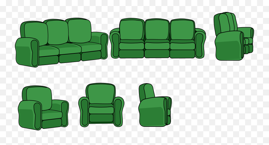 Couch Clipart Png - Sofa Side View Vector Emoji,Couch Clipart