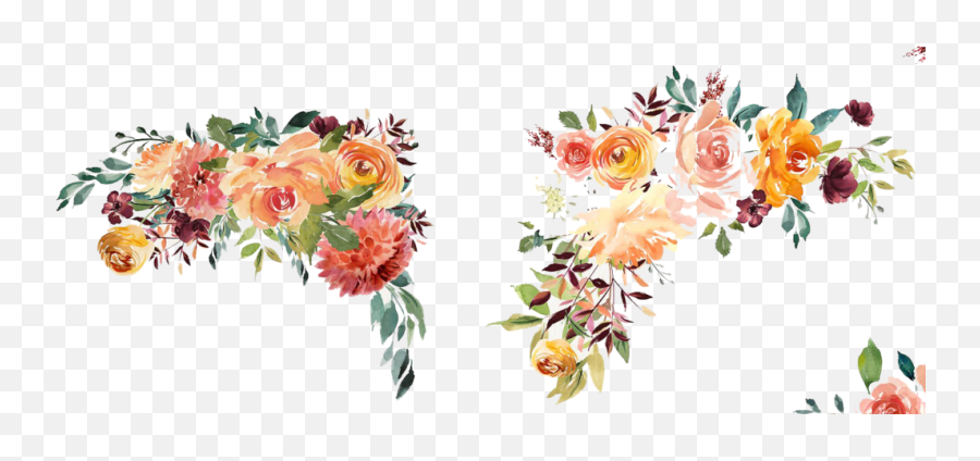 Rustic Flower Png Rustic Flower Png Transparent Free For - Transparent Background Floral Clip Art Emoji,Watercolor Flowers Png