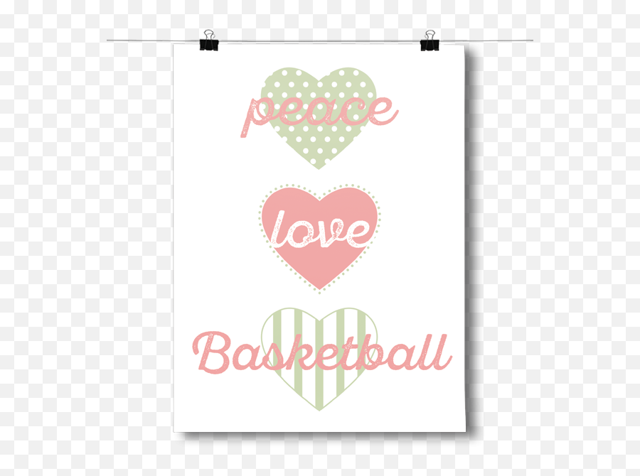 Peace Love Basketball Emoji,Heart Basketball Png