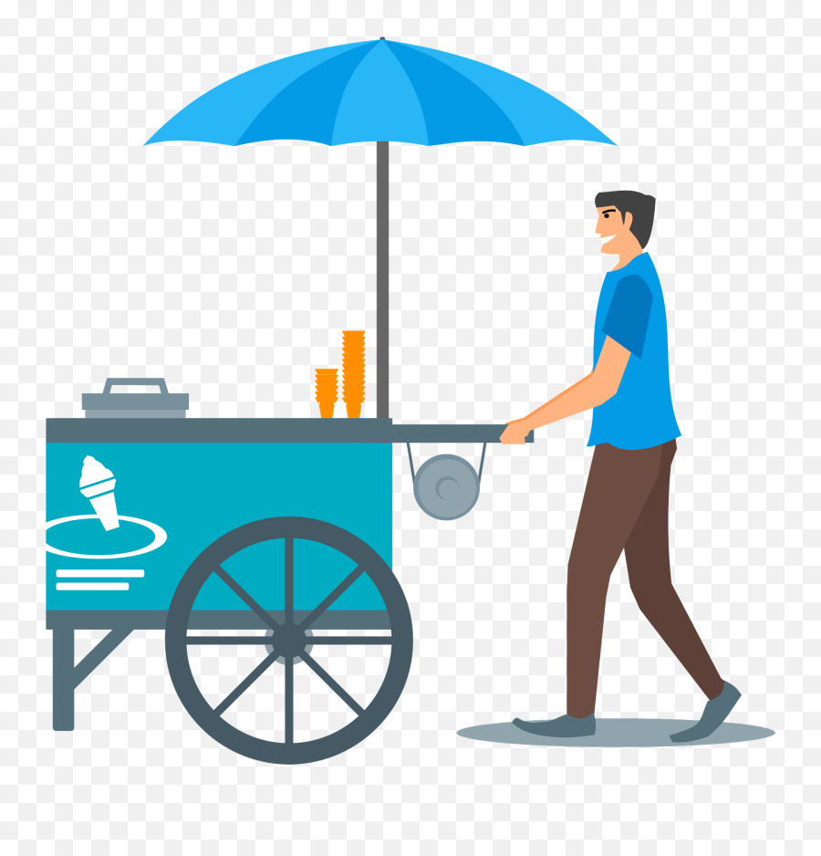 Ice Cream Cone Guy Clipart Free Download Transparent Png - Ice Cream Vendor Clipart Emoji,Ice Cream Sundae Clipart