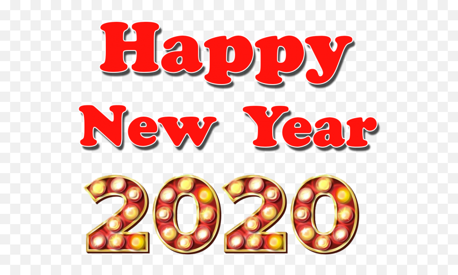 Lighting Happy New Year Text 2020 Png - Dot Emoji,Happy New Year 2020 Png