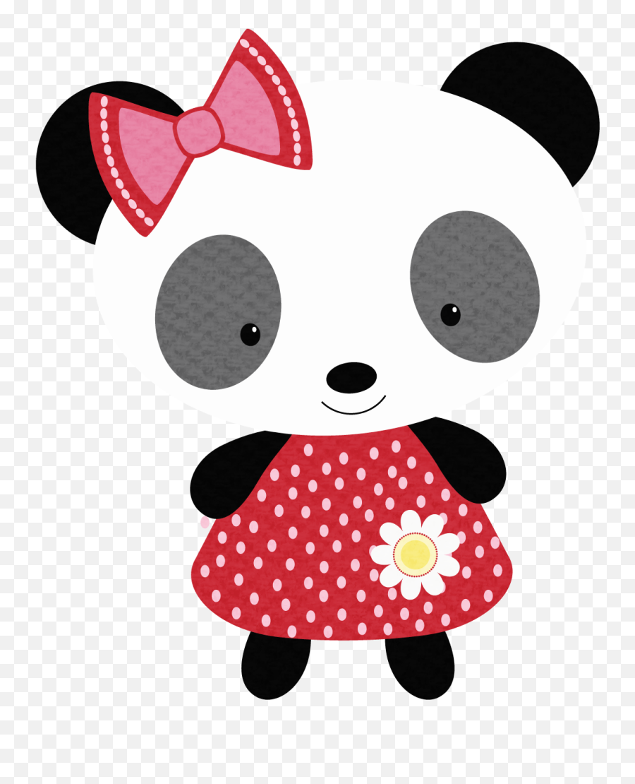 Panda Girl - Giant Panda Clipart Full Size Clipart Panda Girl Clipart Emoji,Panda Clipart