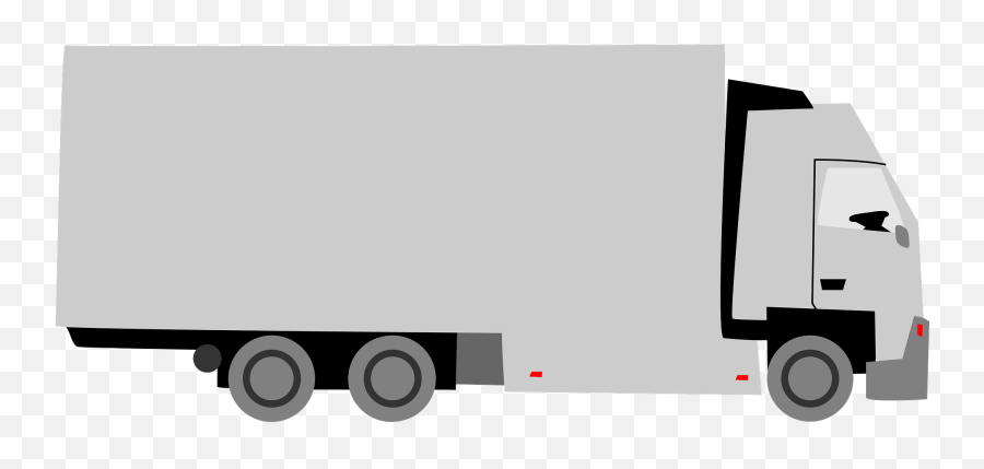 Grayscale Semi Truck Clipart Free Download Transparent Png - Commercial Vehicle Emoji,Truck Clipart Black And White