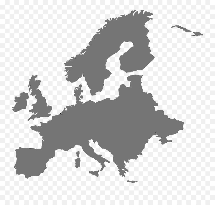Gray Europe Map Transparent Free Png - Europe Map Blue Background Emoji,Europe Map Png