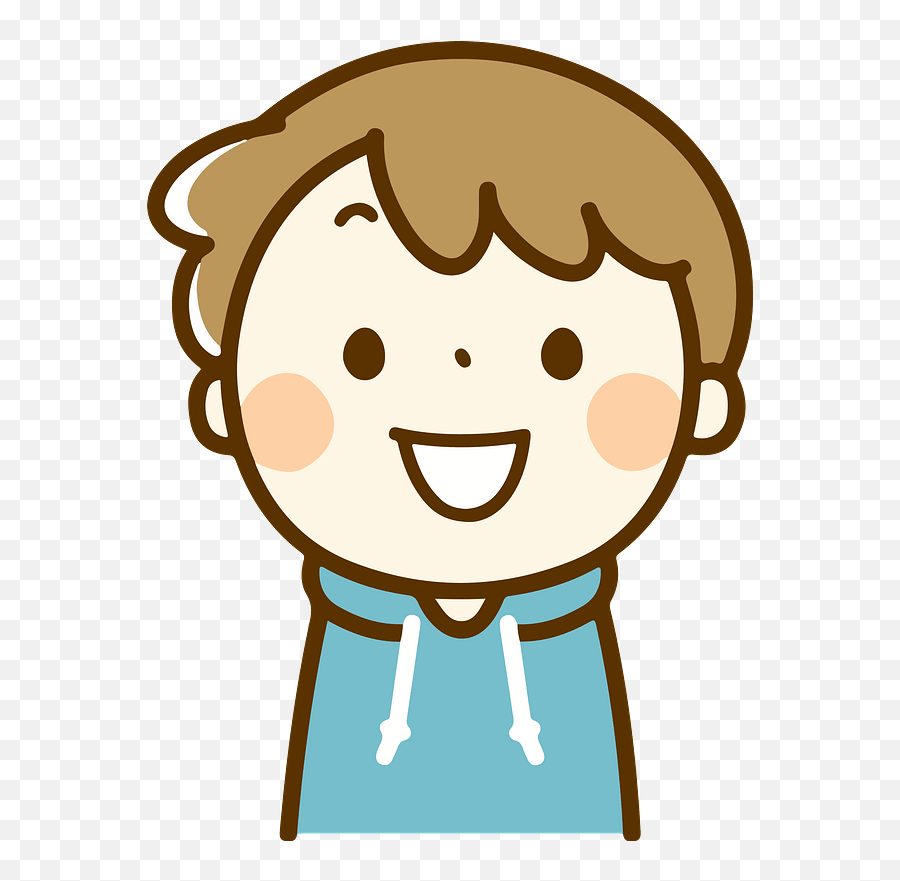 Young Smiling Boy Clipart - Kid Wave Hand Clipart Emoji,Smiling Clipart