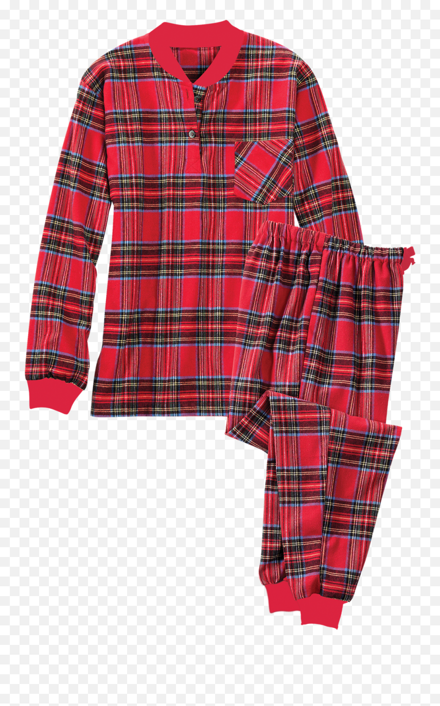 Womens Flannel Pajamas - Long Sleeve Emoji,Pajamas Png