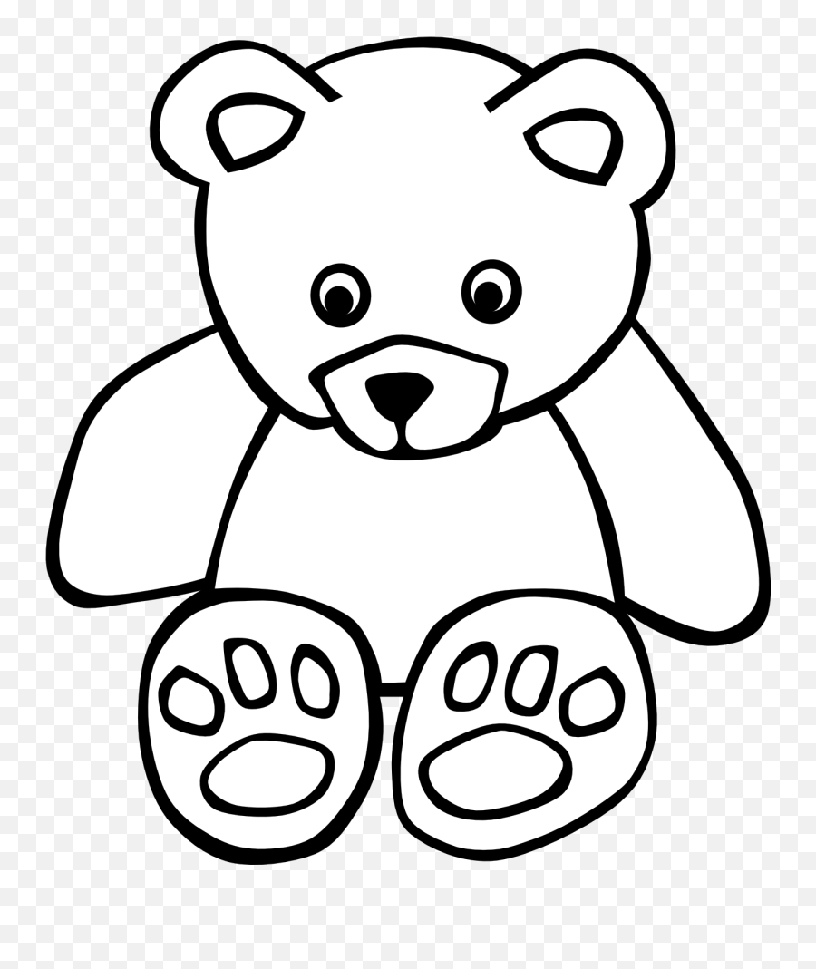 Stuffed Animal Clipart Line Drawing - Teddy Bearclipart Black And White Emoji,Stuffed Animal Clipart