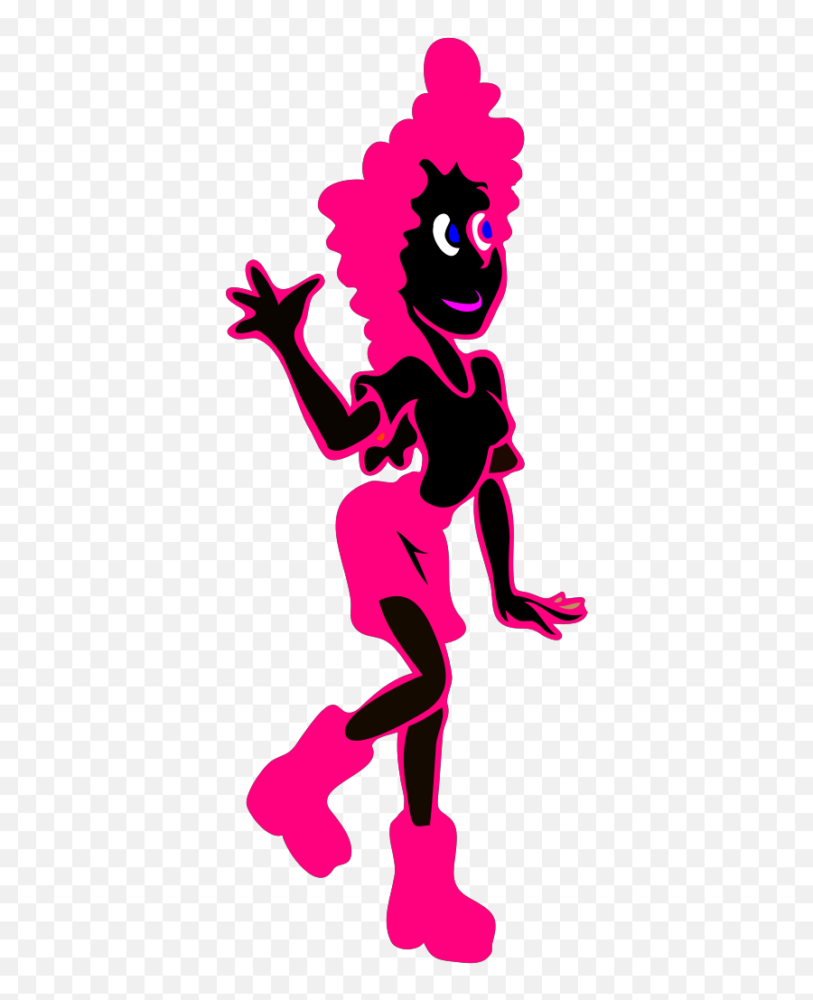 Pink Woman Waving Svg Vector Pink Woman Waving Clip Art - Fictional Character Emoji,Waving Clipart