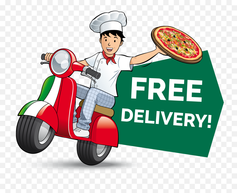 Transparent Pizza Delivery Png Clipart - Livraison A Domicile Emoji,Free Pizza Clipart