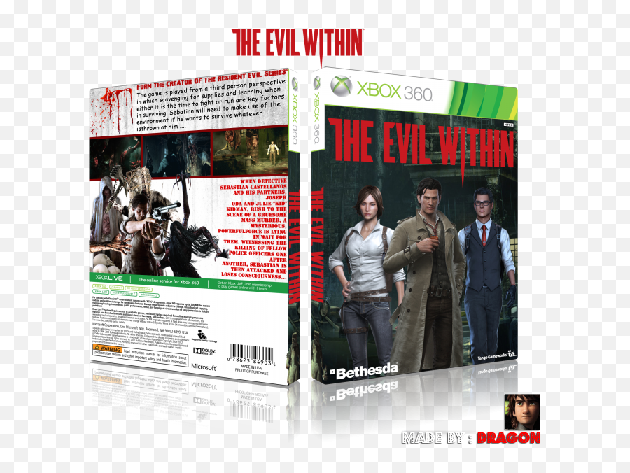 The Evil Within Xbox 360 Box Art Cover - Poster Emoji,The Evil Within Logo