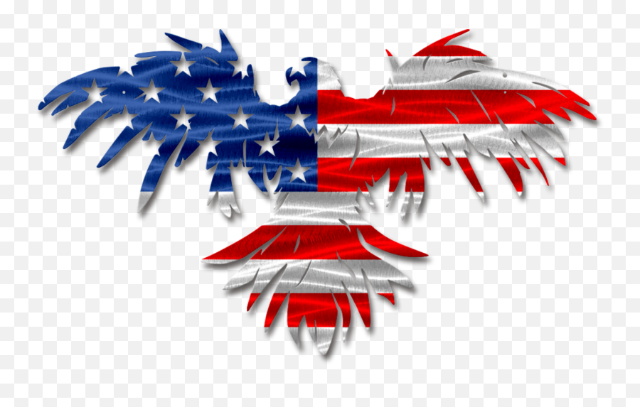 Rising Eagle American Flag Frontline Metal Emoji,Us Flag Transparent