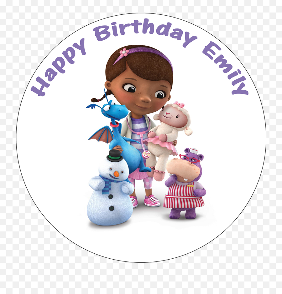 Doc Mcstuffins Personalised Edible Round Printed Birthday Emoji,Doc Mcstuffin Clipart