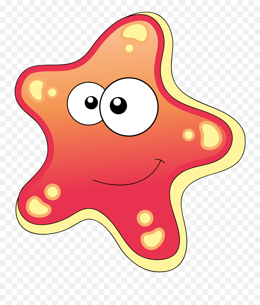 Cartoon Starfish Drawing Clip Art - Drawing 1501x1694 Emoji,Starfish Clipart Png
