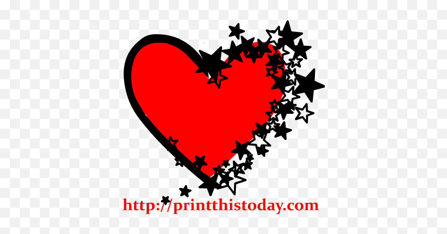 Download Falling Stars Clipart Heart - Girly Emoji,Red Heart Clipart