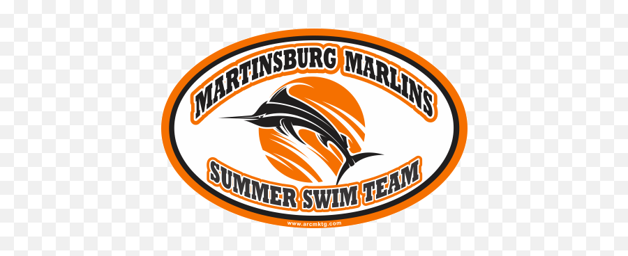 Martinsburg Marlins Swim Team Car Magnet - Arc Marketing Swordfish Emoji,Marlins Logo