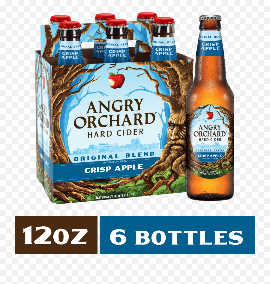Walmart Grocery - Angry Orchard Crisp Apple Hard Cider 6 Emoji,Original Apple Logo