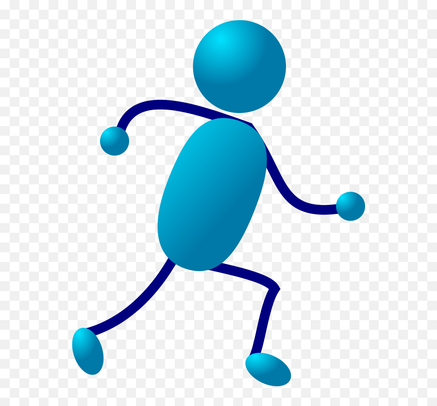 Stick Man Running Clip Art At Clker - Stick Man Running Emoji,Running Clipart