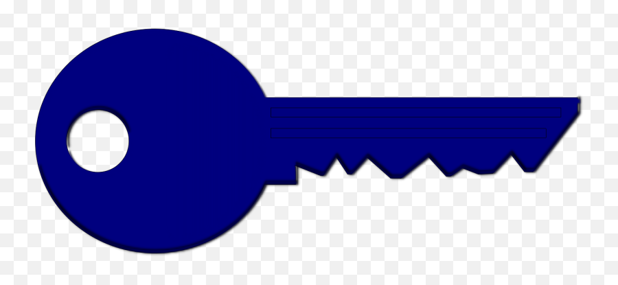Clip Art Blue Key - Horizontal Emoji,Key Clipart