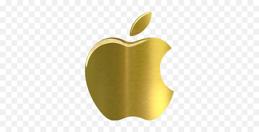 Golden Apple Logo Png - Apple Logo In Golden Emoji,Apple Logo Png