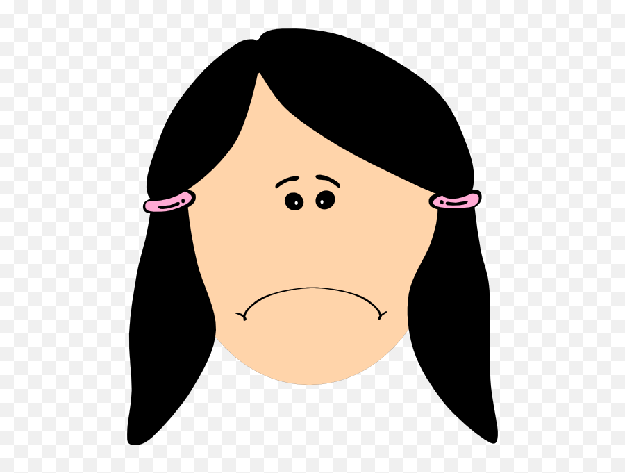 Sad Girl Clip Art Free Image Download - She Is Sad Clip Art Emoji,Sad Face Transparent