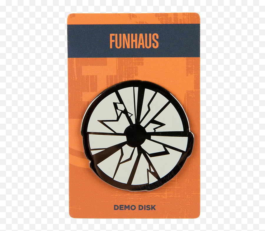 Funhaus Demo Disk Enamel Pin - Bike Wheel Gold Pendant Emoji,Funhaus Logo
