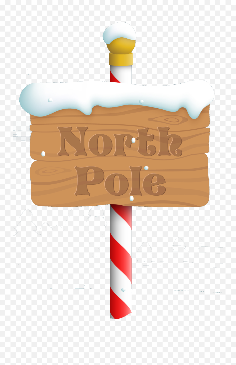 Download North Pole Sign - Sign Cartoon Transparent Transparent North Pole Png Emoji,No Sign Transparent Background