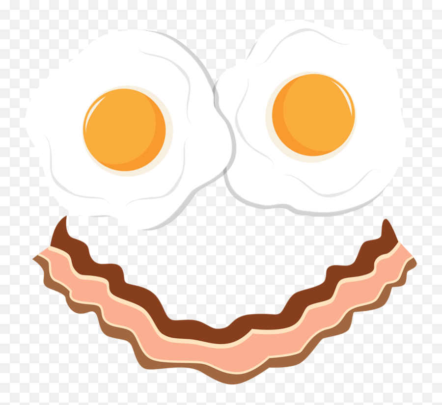 Bacon And Eggs Smile Wall Sticker - Ovos Com Bacon Png Eggs And Bacon Smile Emoji,Bacon Transparent Background