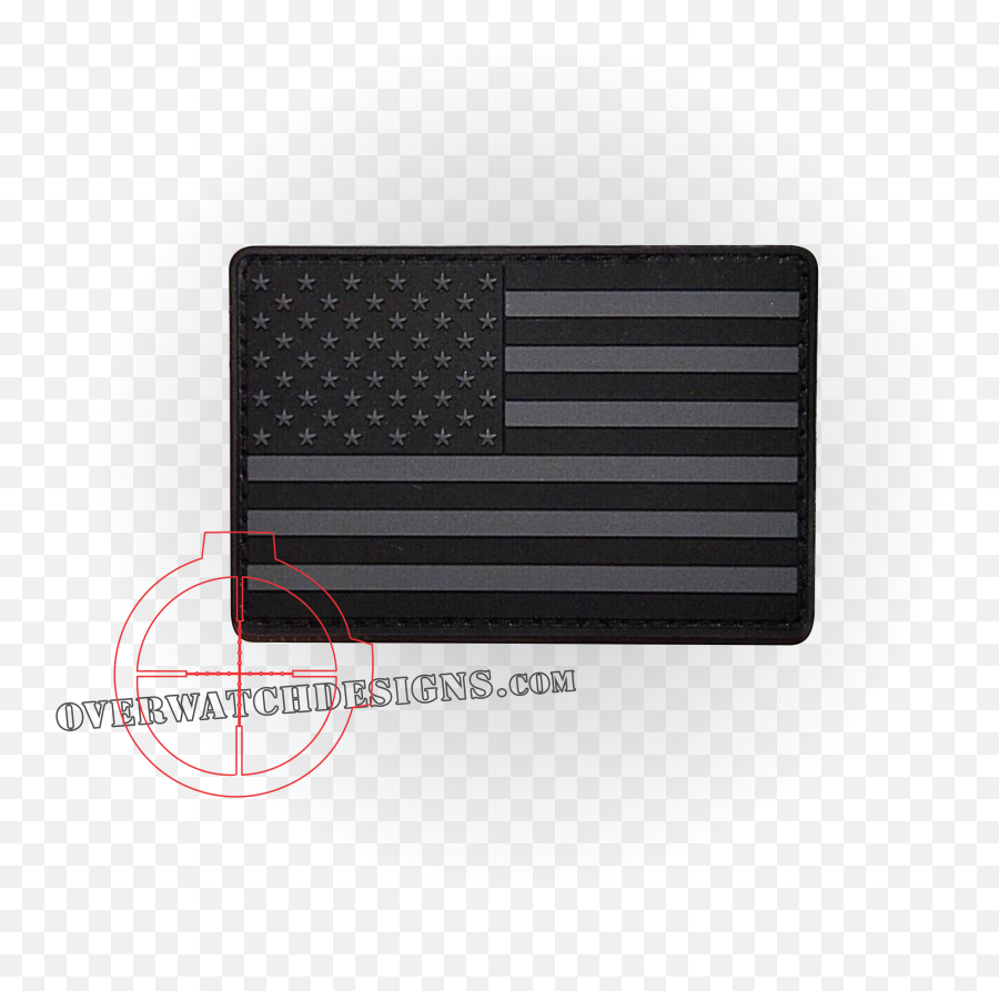 Subdued American Flag Pvc Patch Emoji,Black And White American Flag Png